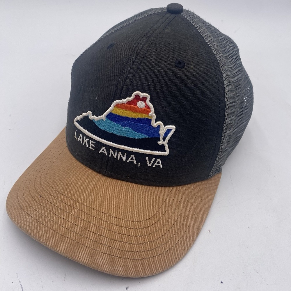 Lake‎ Anna Virginia Hat SnapBack Trucker Mesh Gray Cleaned VGC